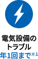 電気設備のトラブル年1回まで※１