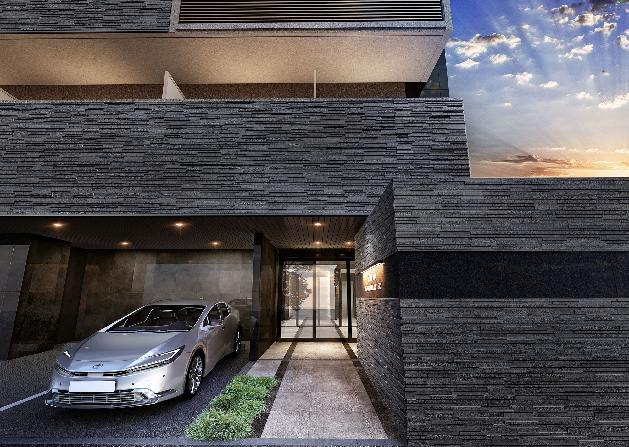 エントランスアプローチ完成予想図