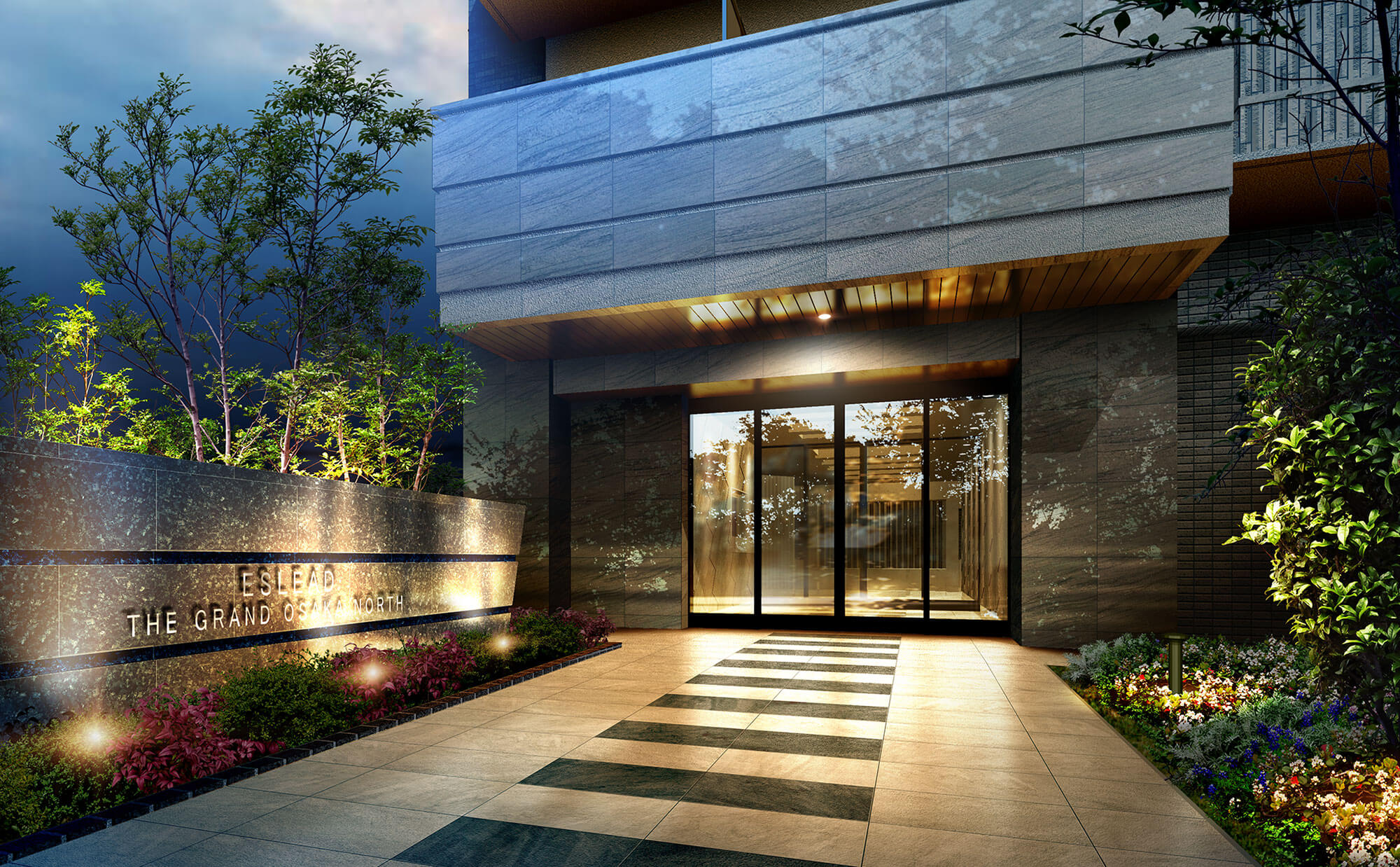 エントランスアプローチ完成予想図